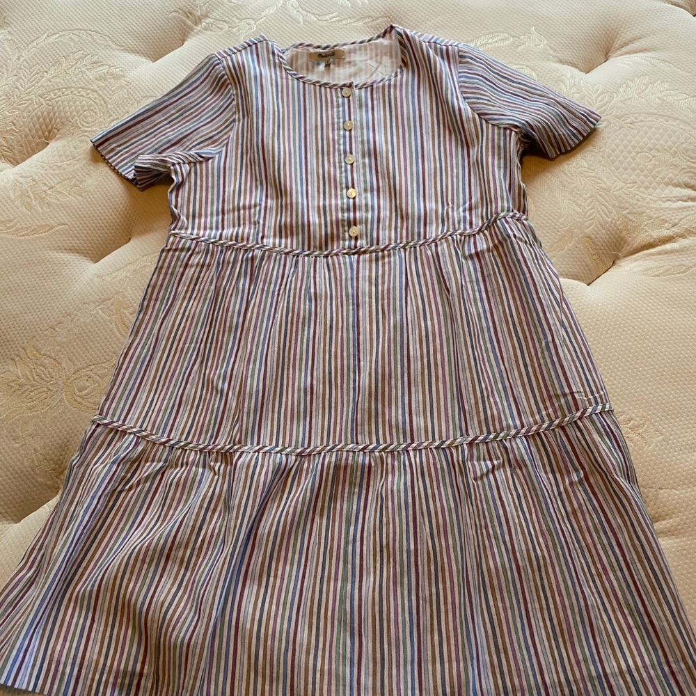 Madewell Pastel Rainbow Mini Dress